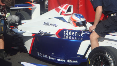 Michael Christensen i sin Formel BMW på Catalunya tidligere på sæsonen